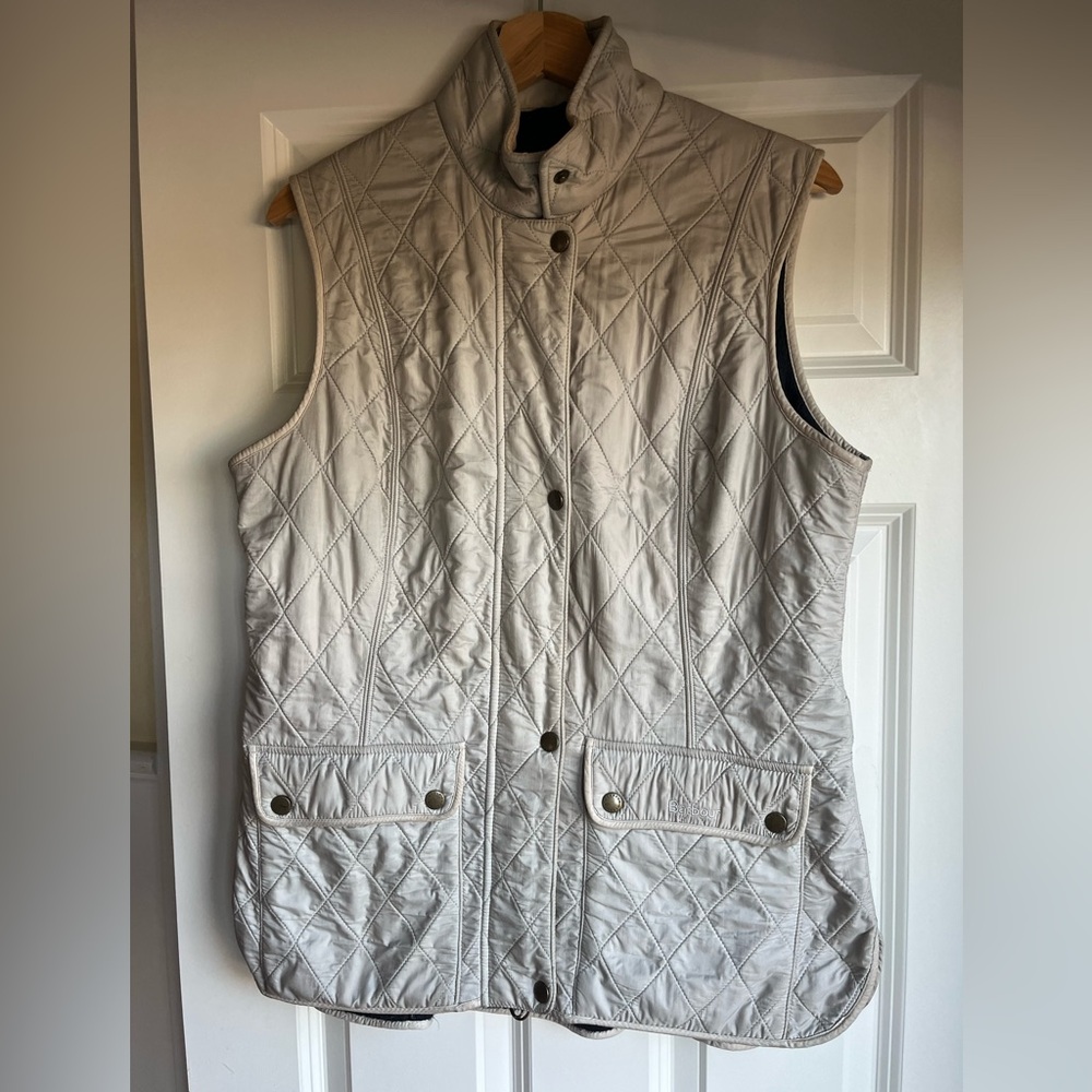 Classic Barbour Beige Quilted Vest for Women